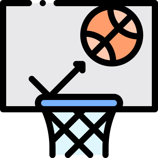 Baloncesto Detailed Rounded Lineal color icono