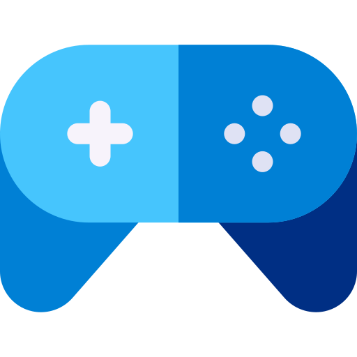 mando de juegos Basic Rounded Flat icono