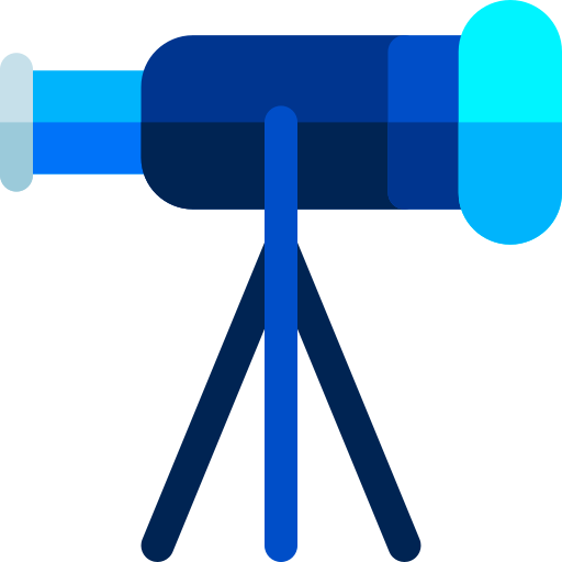 telescopio Basic Rounded Flat icono