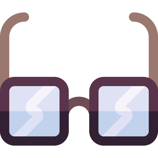 lunettes Basic Rounded Flat Icône