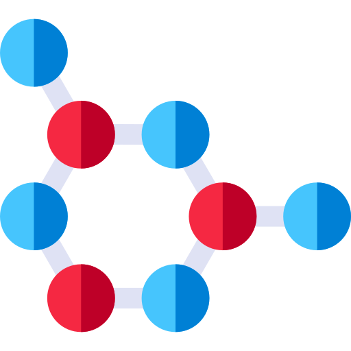 moleculen Basic Rounded Flat icoon