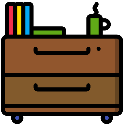 File cabinet Basic Miscellany Lineal Color icon