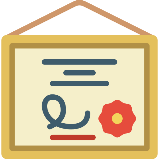Certificate Basic Miscellany Flat icon
