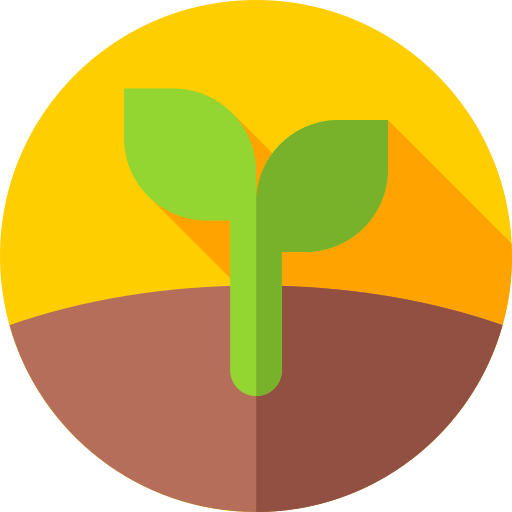 Planta Flat Circular Flat icono