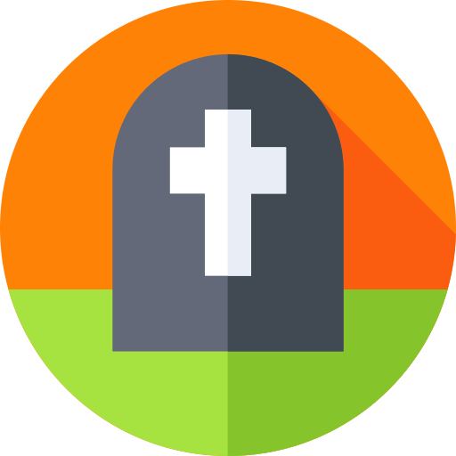 begraafplaats Flat Circular Flat icoon