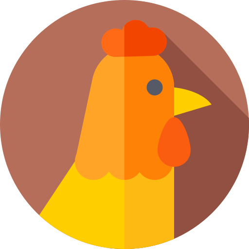 Chicken Flat Circular Flat icon