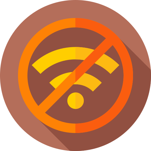 wi-fiなし Flat Circular Flat icon