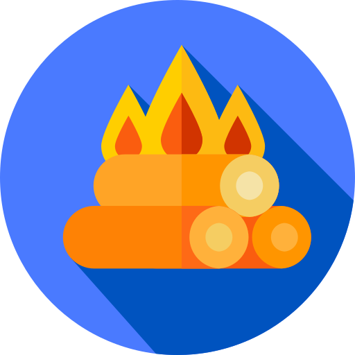 たき火 Flat Circular Flat icon
