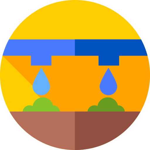 Irrigación Flat Circular Flat icono