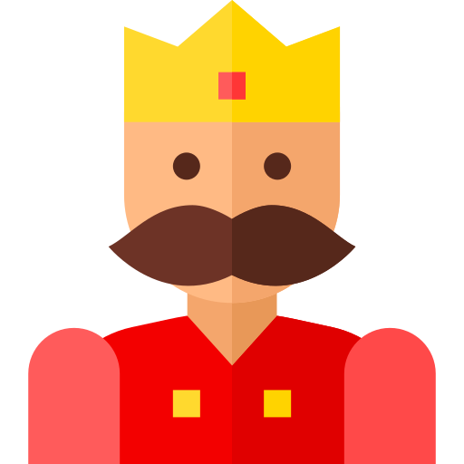 King Basic Straight Flat icon