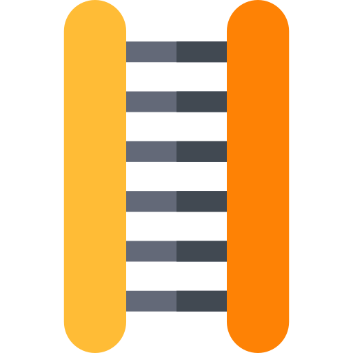 ladder Basic Rounded Flat icoon