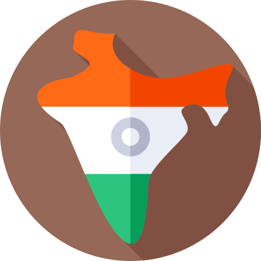 India Flat Circular Flat icono