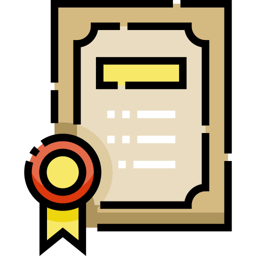 Diploma Detailed Straight Lineal color icon
