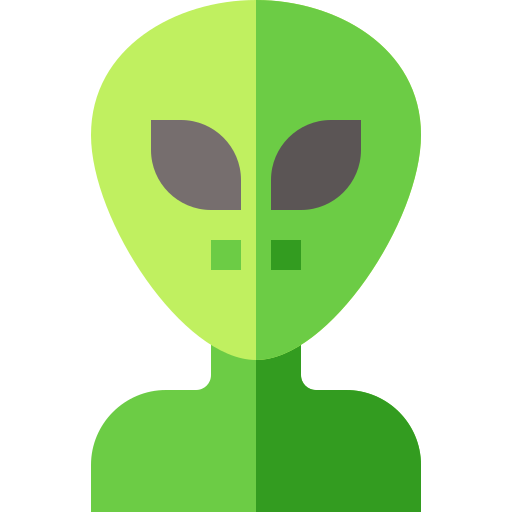 Инопланетянин Basic Straight Flat иконка