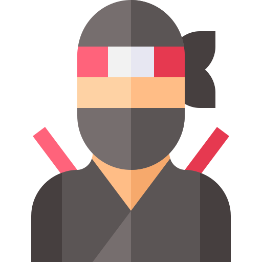 Ninja Basic Straight Flat icono