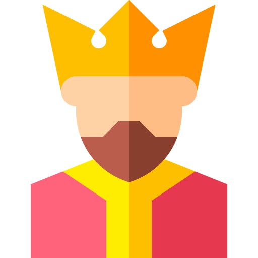 King Basic Straight Flat icon