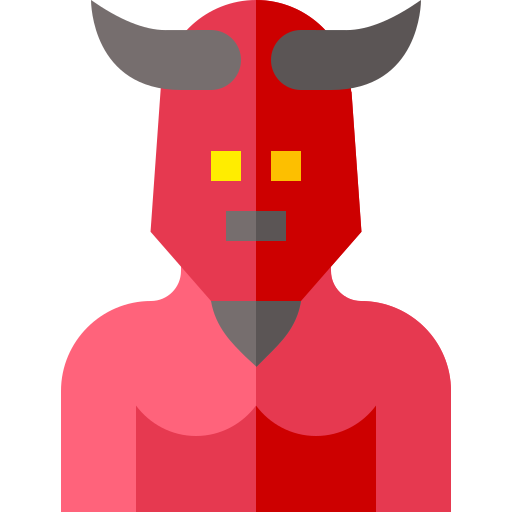 Devil Basic Straight Flat icon