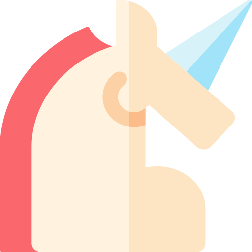 Unicornio Basic Rounded Flat icono