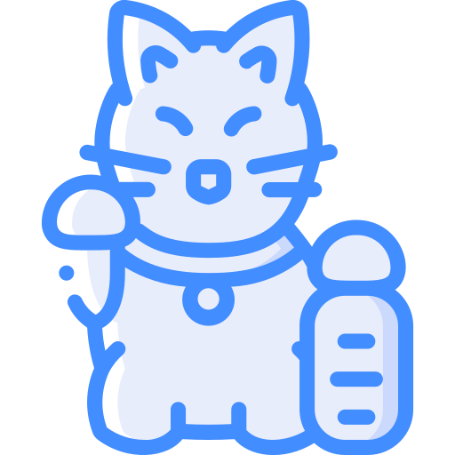 gatto fortunato Basic Miscellany Blue icona