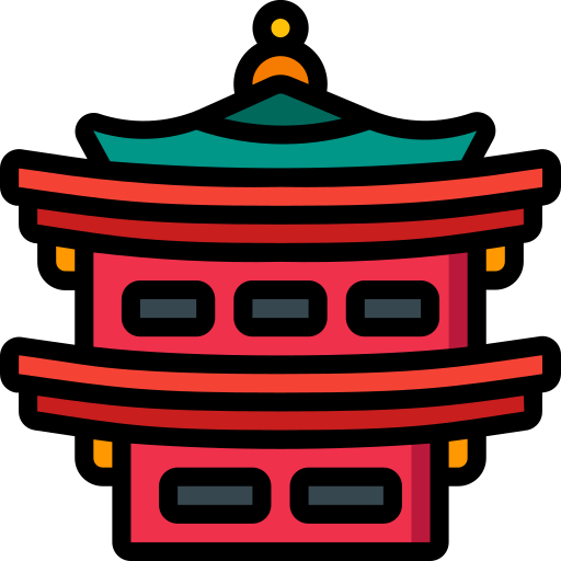 寺 Basic Miscellany Lineal Color icon