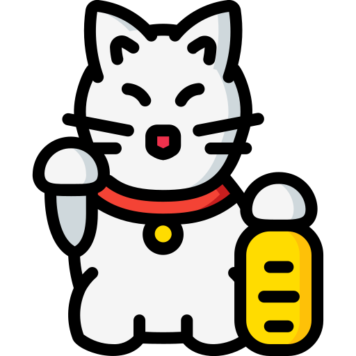 Lucky cat Basic Miscellany Lineal Color icon