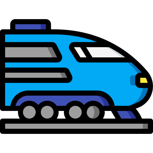 treno ad alta velocità Basic Miscellany Lineal Color icona