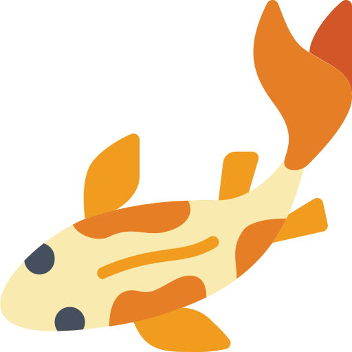 pesce koi Basic Miscellany Flat icona