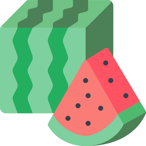 vierkante watermeloen Basic Miscellany Flat icoon