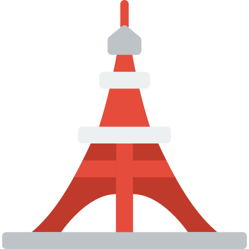 wieża tokyo Basic Miscellany Flat ikona