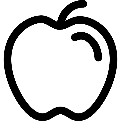 jabłko Smooth Rounded Black ikona