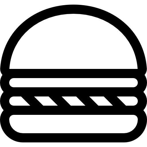 hamburger Smooth Rounded Black icon