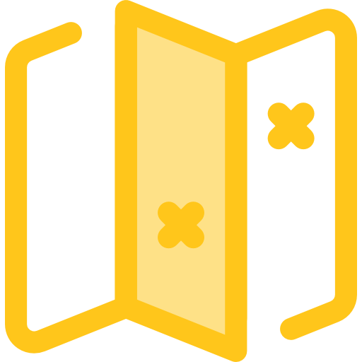carte Monochrome Yellow Icône