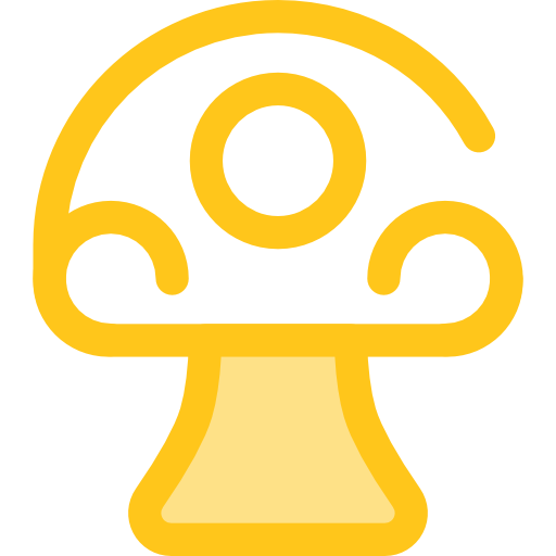 Mushroom Monochrome Yellow icon