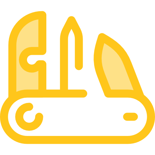 Swiss army knife Monochrome Yellow icon