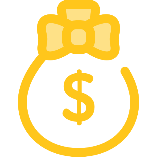 Money bag Monochrome Yellow icon