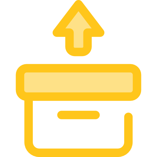 Box Monochrome Yellow icon