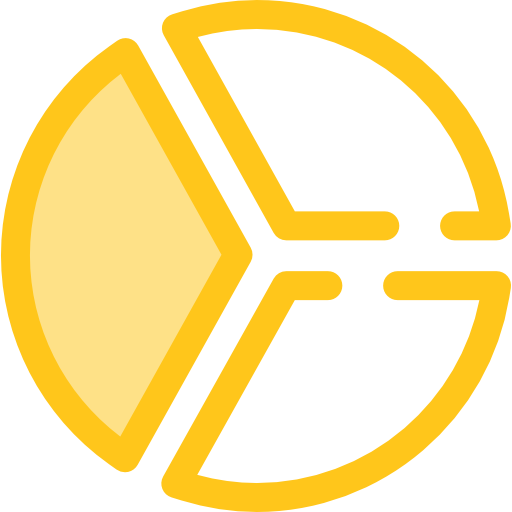 Pie chart Monochrome Yellow icon