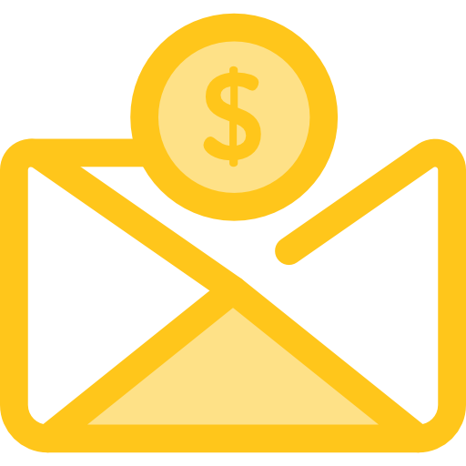 Envelope Monochrome Yellow icon