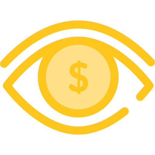 Eye Monochrome Yellow icon