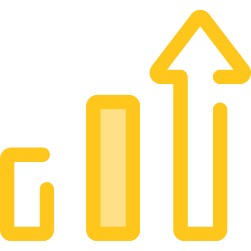 Growth Monochrome Yellow icon
