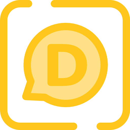 disqus Monochrome Yellow icon
