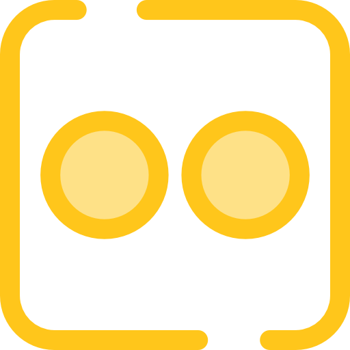 flickr Monochrome Yellow icono