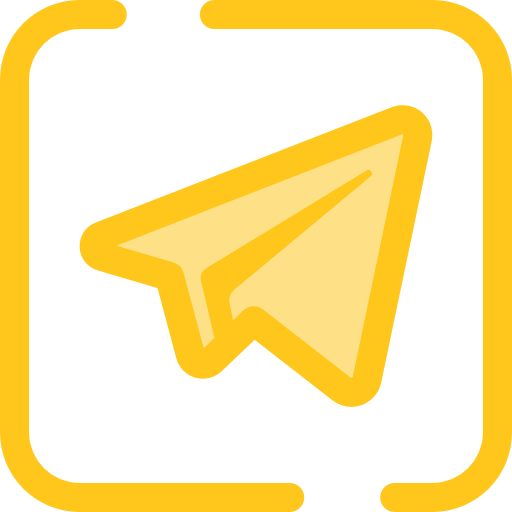 Telegram Monochrome Yellow icon
