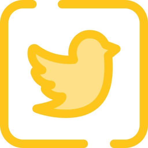 twitteren Monochrome Yellow icoon