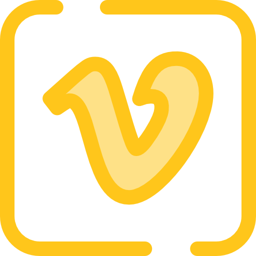 vimeo Monochrome Yellow icon