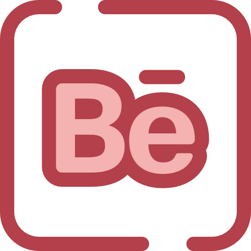 Behance Monochrome Red icon