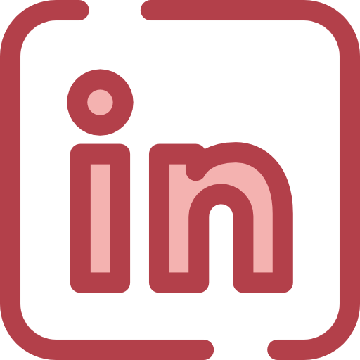 linkedin Monochrome Red icon