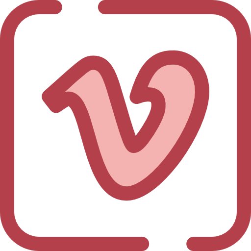 vimeo Monochrome Red icon