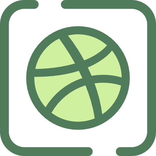 Dribbble Monochrome Green icon