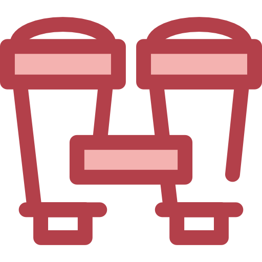 Binocular Monochrome Red icon